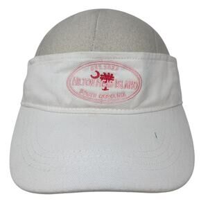 Hilton Head Island South Carolina Strapback Visor Hat White One Size